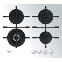 WHIRLPOOL - Plaque de cuisson gaz 60cm 4 feux - GOWL628WH
