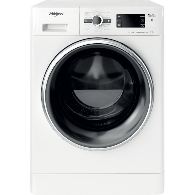 Whirlpool-Lavante-sechante-Pose-libre-FWDG971682WBCVFR-N-Blanc-Lave-linge-frontal-Frontal