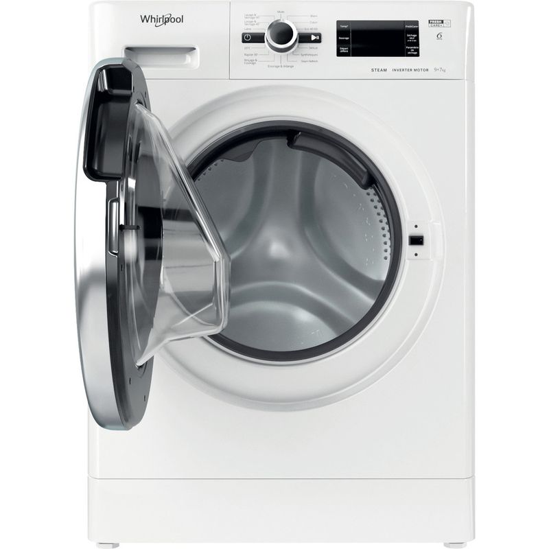 Whirlpool-Lavante-sechante-Pose-libre-FWDG971682WBCVFR-N-Blanc-Lave-linge-frontal-Frontal-open