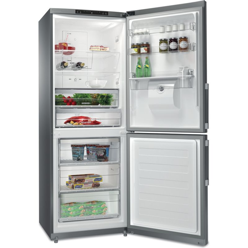 Whirlpool-Combine-refrigerateur-congelateur-Pose-libre-WB70I-952-X-AQUA-Optic-Inox-2-portes-Perspective-open