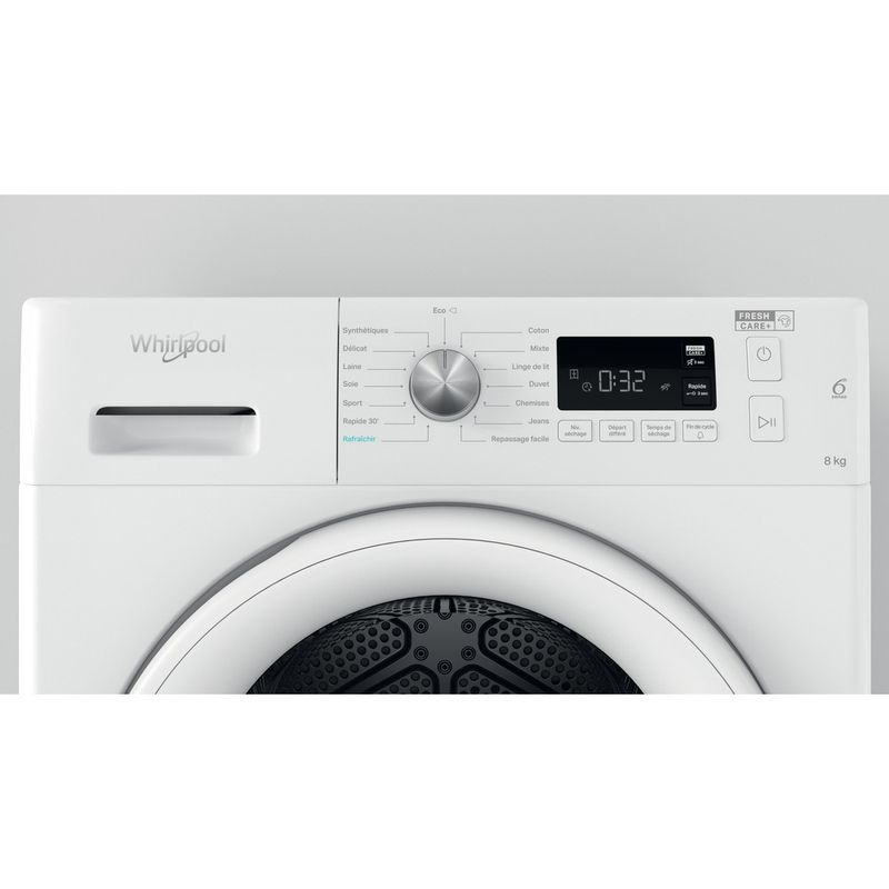 Sèche-linge posable 8 kg condensation - FFTCM118XBFR - Whirlpool - Whirlpool