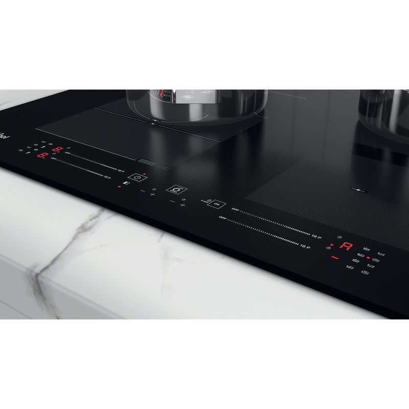 Whirlpool Table de cuisson WF S9365 BF/IXL Noir Induction vitroceramic Lifestyle control panel