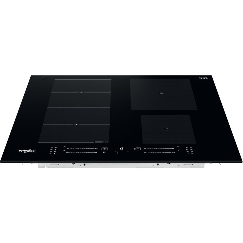 Whirlpool Table de cuisson WF S9365 BF/IXL Noir Induction vitroceramic Frontal top down