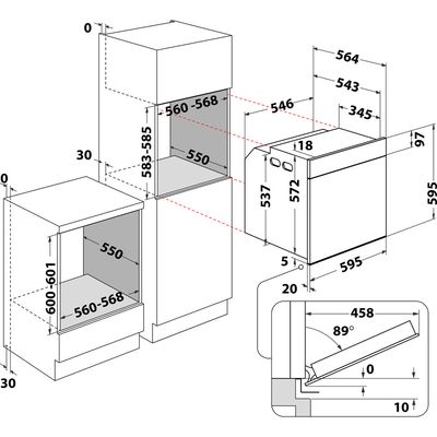 Whirlpool-Four-Encastrable-OAKZ9-380-C-IX-Electrique-A-Technical-drawing