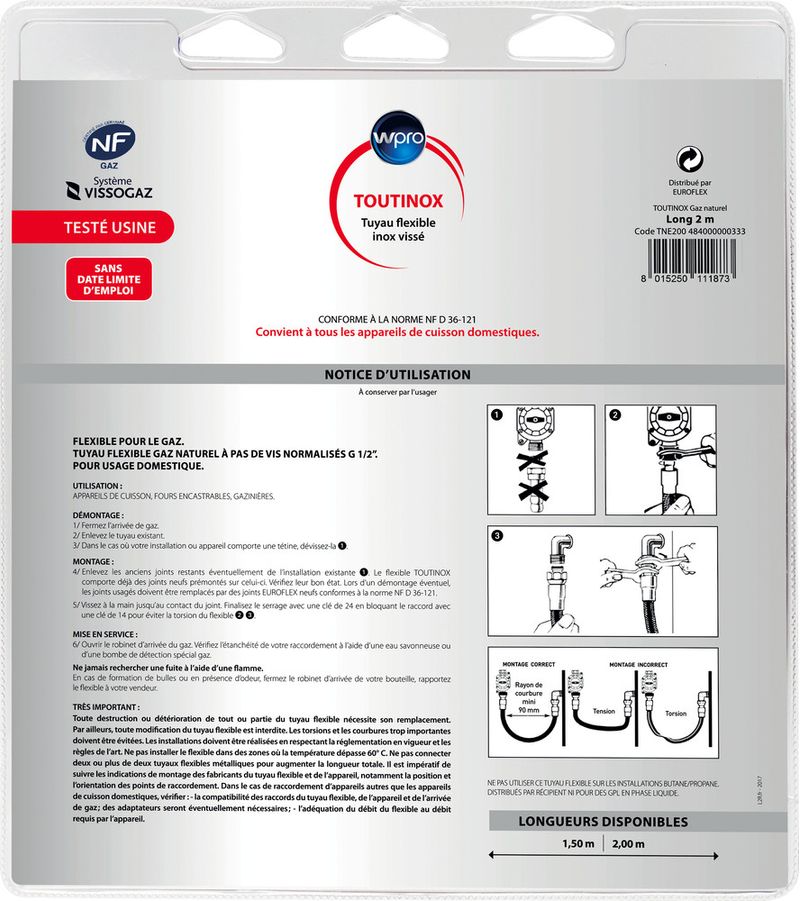 Whirlpool HOB TNE200 Back / Lateral