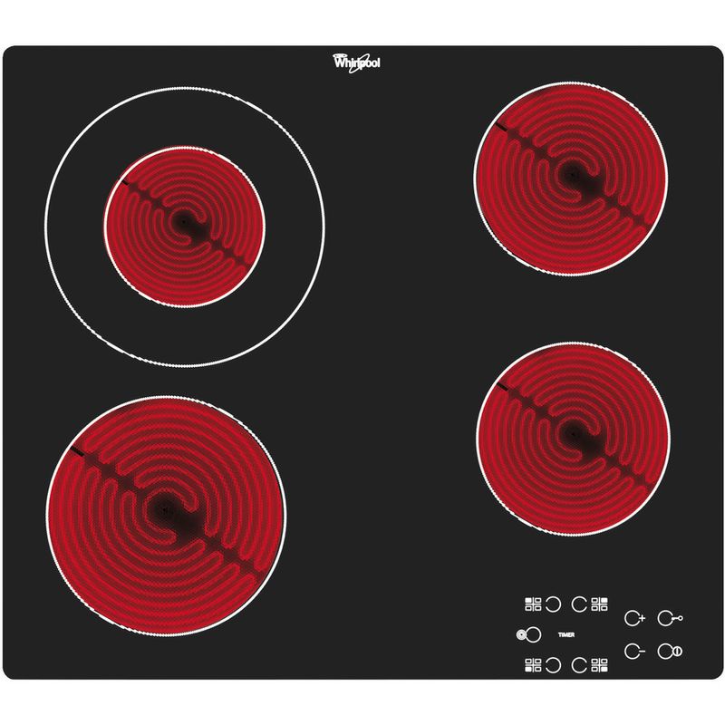 Whirlpool-Table-de-cuisson-AKT-8130-NE-Noir-Radiant-vitroceramic-Frontal