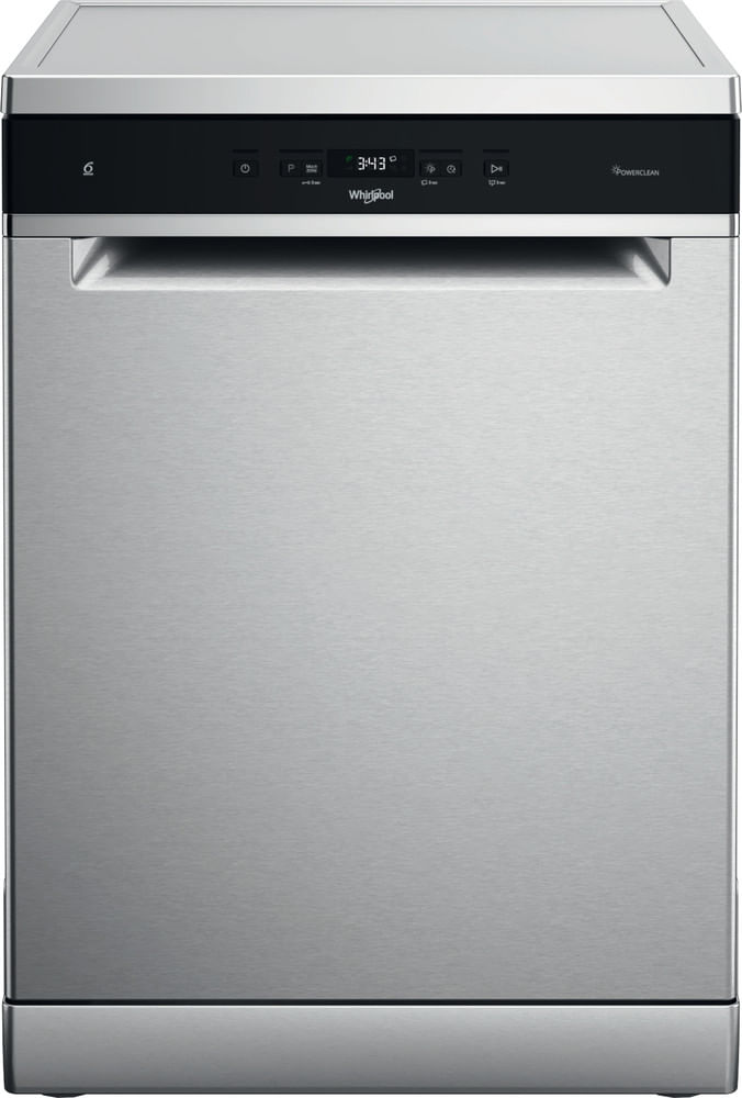 Lave-vaisselle pose-libre, 14 couverts, PowerClean Pro, dép. diff. D inox  WHIRLPOOL