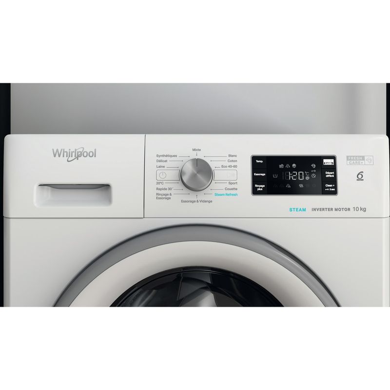 Whirlpool-Lave-linge-Pose-libre-FFB-10469-SV-FR-Blanc-Lave-linge-frontal-A-Control-panel