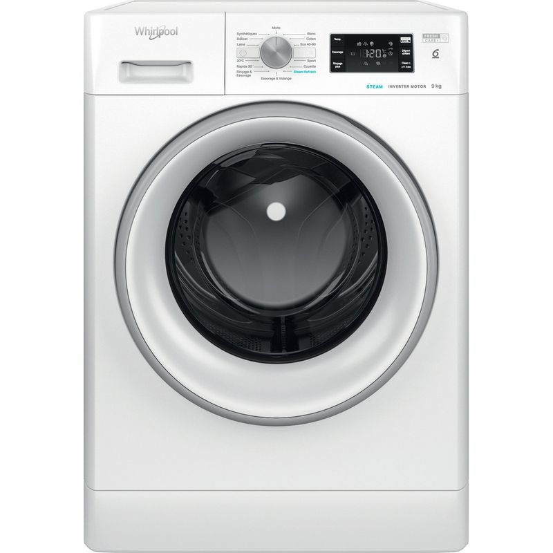 Whirlpool-Lave-linge-Pose-libre-FFBP-9258-SV-FR-Blanc-Lave-linge-frontal-B-Frontal