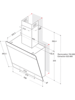 Whirlpool-Hotte-Encastrable-AKR-62F-LT-K-Noir-Pose-libre-Electronique-Technical-drawing