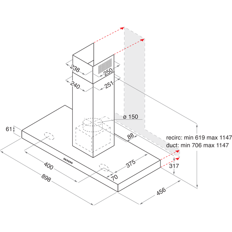 Whirlpool-Hotte-Encastrable-WHBS-C92F-LT-X-Inox-Mural-Electronique-Technical-drawing