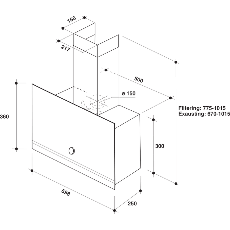 Whirlpool-Hotte-Encastrable-WHVA-62F-LM-K-Noir-Pose-libre-Mecanique-Technical-drawing