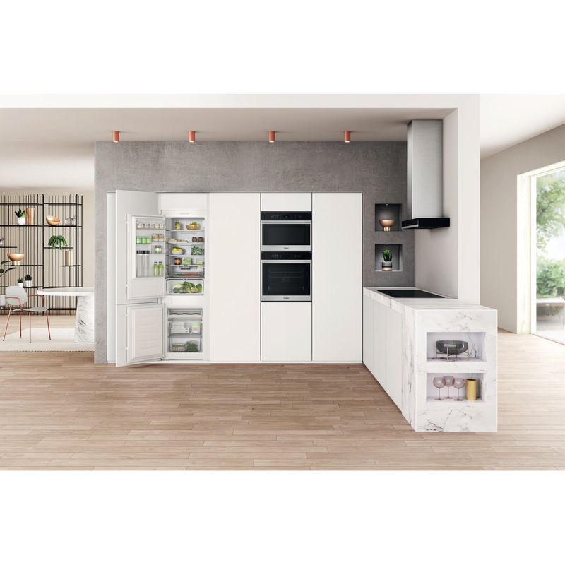 Whirlpool Combiné réfrigérateur congélateur Encastrable WHC18 T141 Blanc 2 portes Lifestyle frontal open