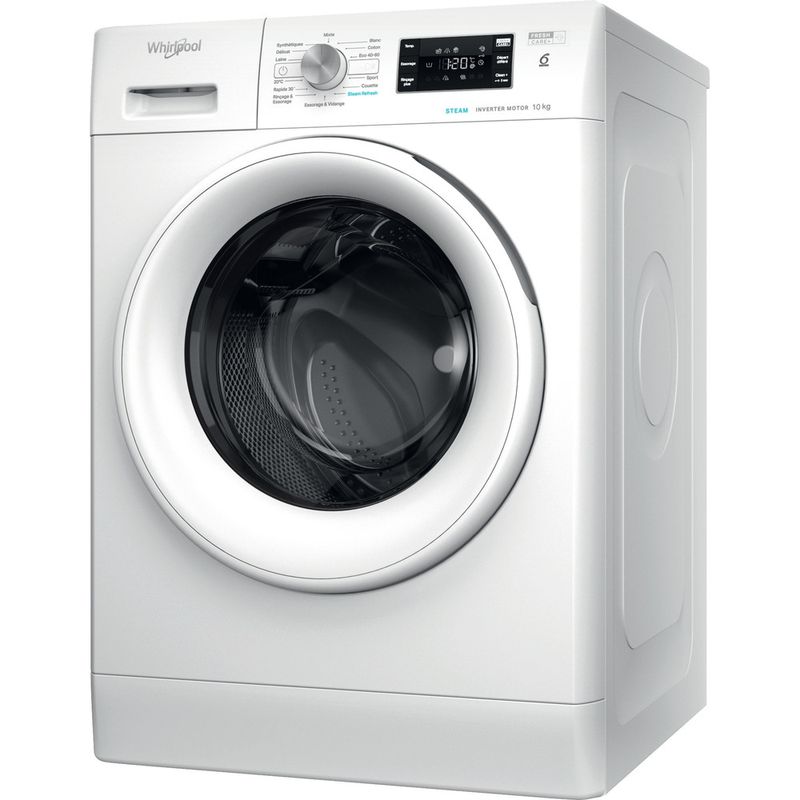 Whirlpool-Lave-linge-Pose-libre-FFBB-10469-WV-FR-Blanc-Lave-linge-frontal-A-Perspective