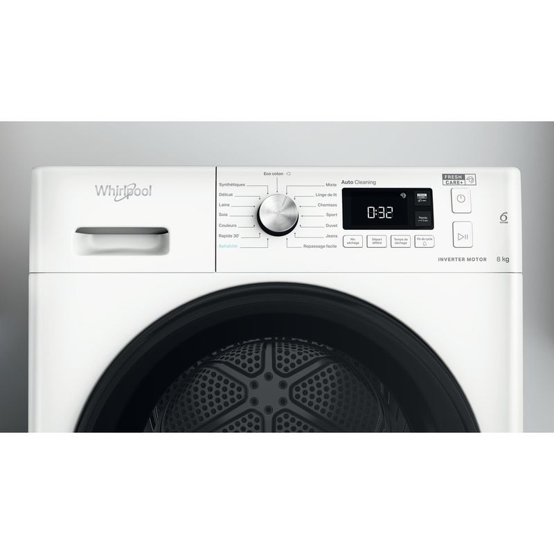 Sèche-linge whirlpool : posable, 8 kg - aza8325