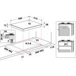 Whirlpool-Table-de-cuisson-TGML-660-IX-Inox-Gaz-Technical-drawing