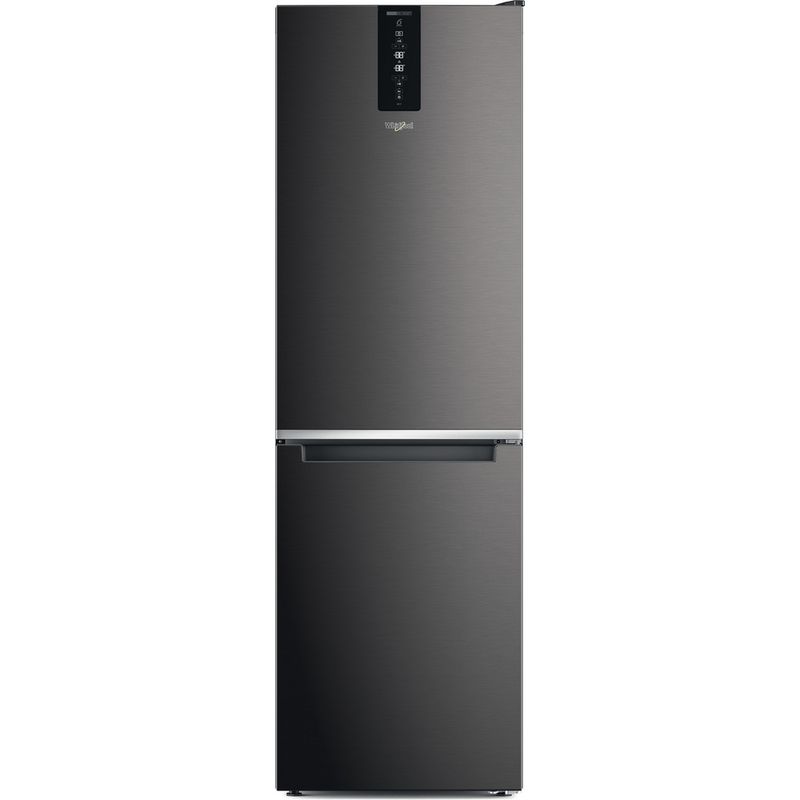 Whirlpool Combiné réfrigérateur congélateur Pose-libre W7X 83T KS Noir/Inox 2 portes Frontal