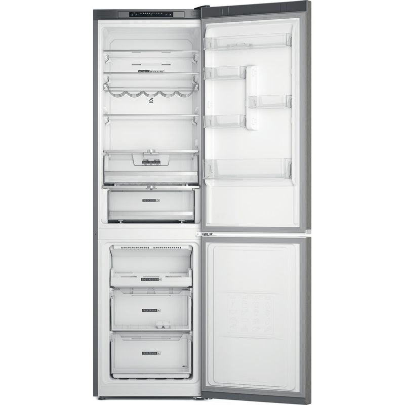 Whirlpool-Combine-refrigerateur-congelateur-Pose-libre-W7X-94A-OX-Optic-Inox-2-portes-Frontal-open