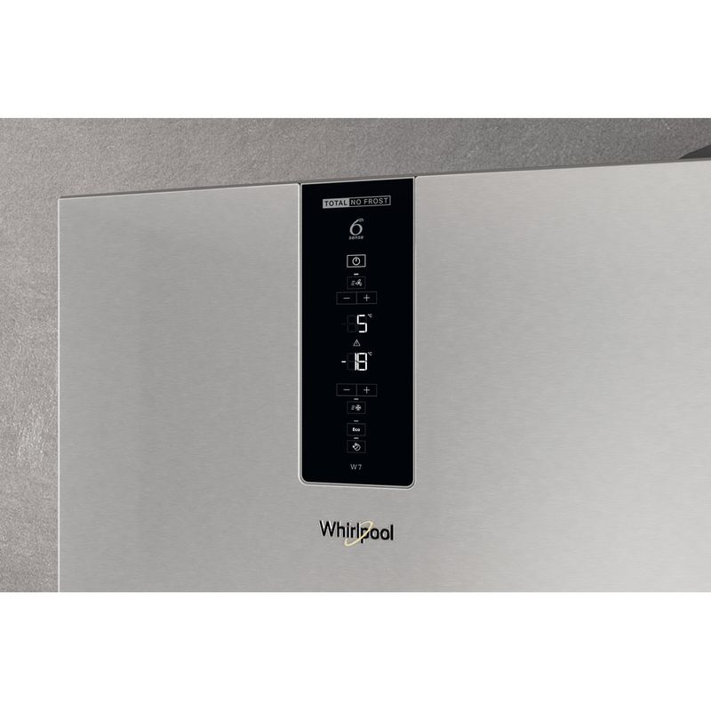 Whirlpool-Combine-refrigerateur-congelateur-Pose-libre-W7X-94T-SX-Saturn-Steel-2-portes-Control-panel