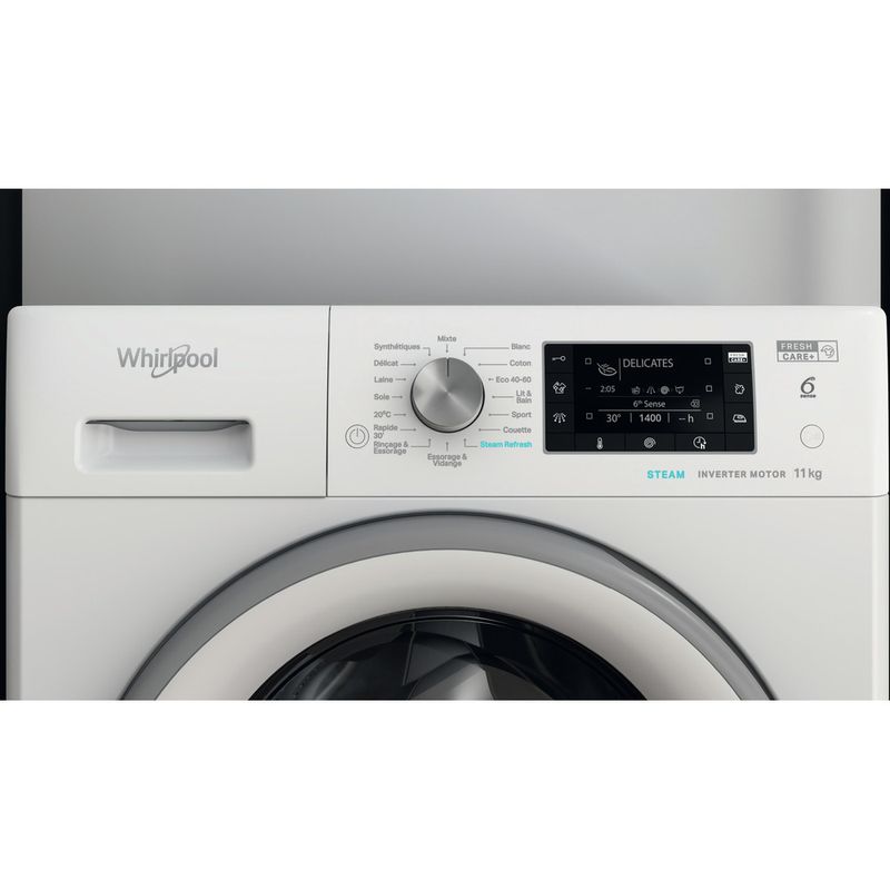 Whirlpool-Lave-linge-Pose-libre-FFDD-11469-SV-FR-Blanc-Lave-linge-frontal-A-Control-panel