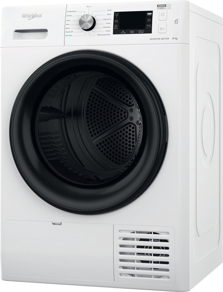 Whirlpool Sèche-linge FFTN M22 8X3B FR Blanc Perspective