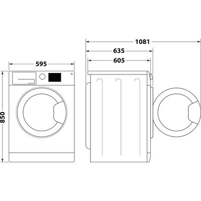 Whirlpool-Lave-linge-Pose-libre-FFB-10469-SV-FR-Blanc-Lave-linge-frontal-A-Technical-drawing