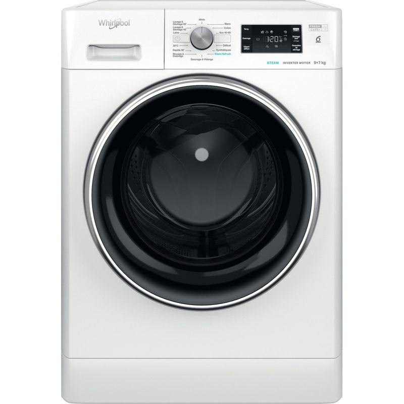 Whirlpool FFWDD1076258SVEE Lave-linge séchant cm. 60 - lavage 10 kg -  séchage 7 kg - blanc