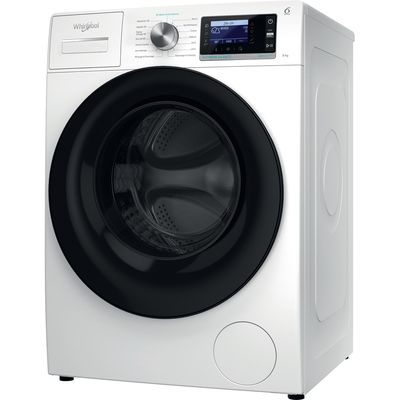Whirlpool-Lave-linge-Pose-libre-W6-W845WB-FR-Blanc-Lave-linge-frontal-B-Perspective
