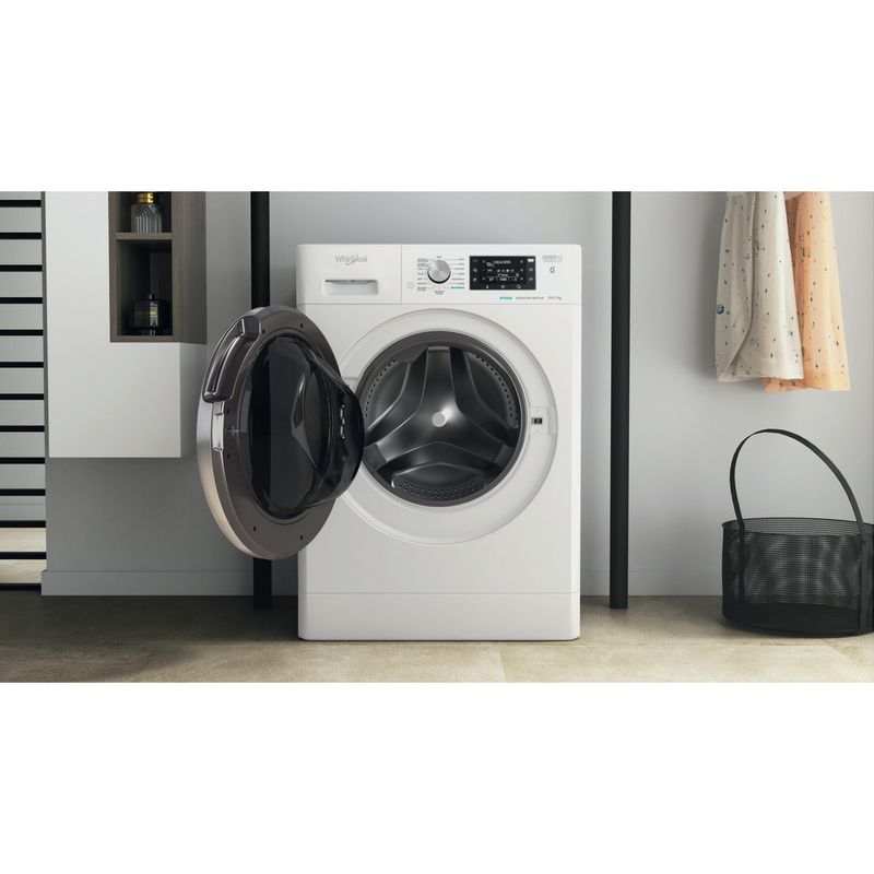 Whirlpool-Lavante-sechante-Pose-libre-FFWDD-1074269-BCV-FR-Blanc-Lave-linge-frontal-Lifestyle-frontal-open
