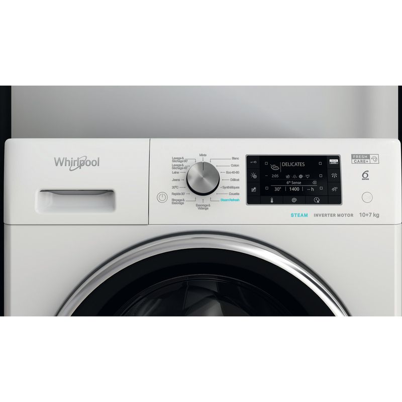 Whirlpool-Lavante-sechante-Pose-libre-FFWDD-1074269-BCV-FR-Blanc-Lave-linge-frontal-Control-panel