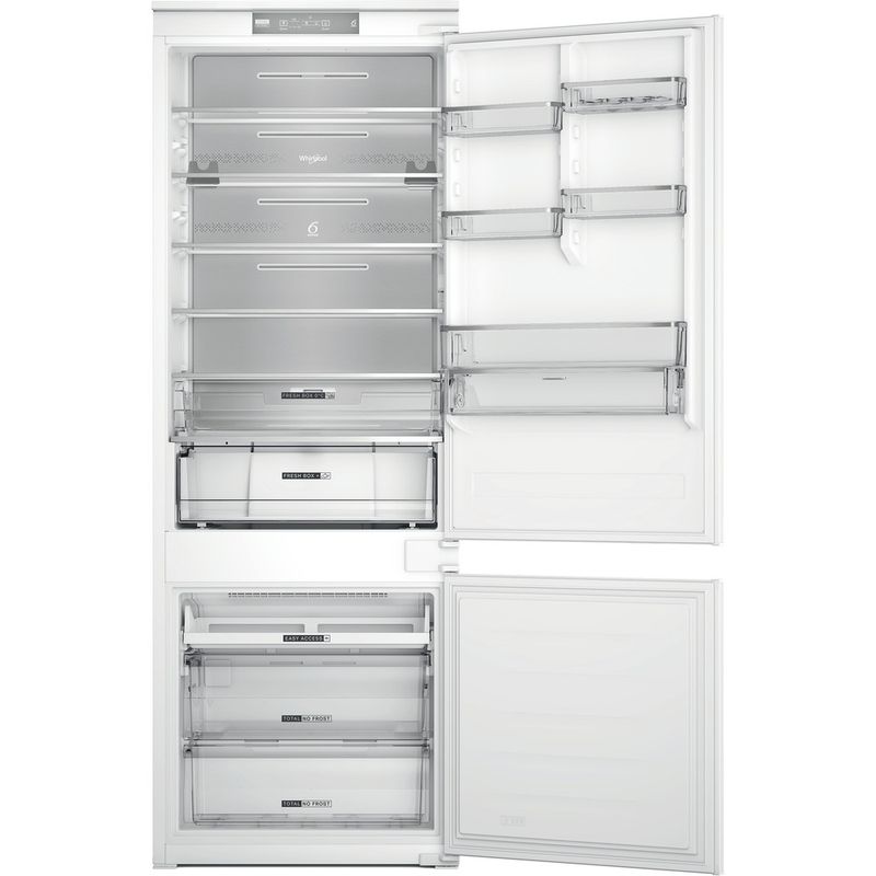Whirlpool-Combine-refrigerateur-congelateur-Encastrable-WH-SP70-T121-Blanc-2-portes-Frontal-open