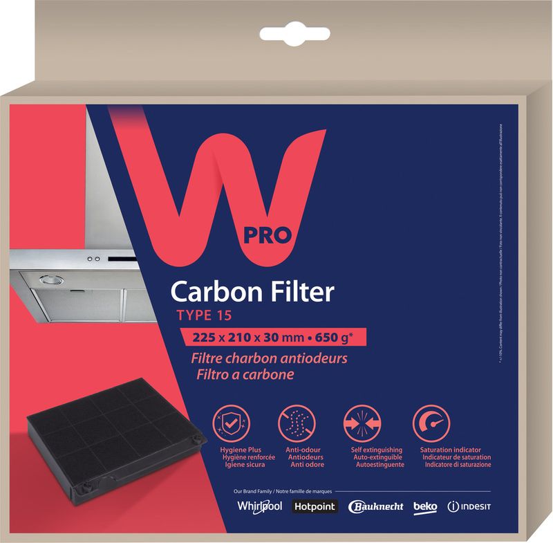 Filtre hotte WHIRLPOOL Type 15, CHF15/1