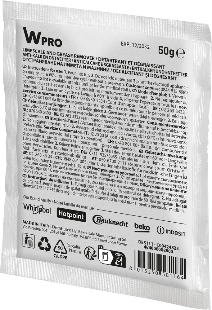 Commandez facilement votre WPRO détartrant et dégraissant 484000008806,  c00424828 sur . Plus de 10 millions de produits: tout pour votre