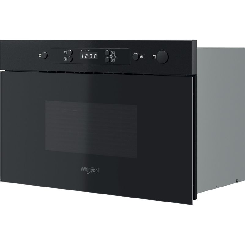 Micro-ondes encastrable, noir, gril, Crisp, 22 L, plateau 25cm, Jet Def  WHIRLPOOL 1018700