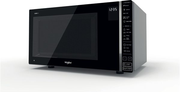 Whirlpool Four micro-ondes Pose-libre MWP 303 SB Argent Electronique 30 Micro-ondes + gril 900 Perspective