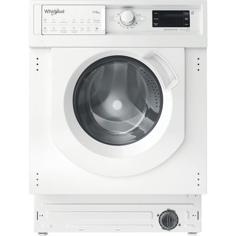 Whirlpool Lavante-séchante Encastrable BI WDWG 751482 EU N Blanc Lave-linge frontal Frontal