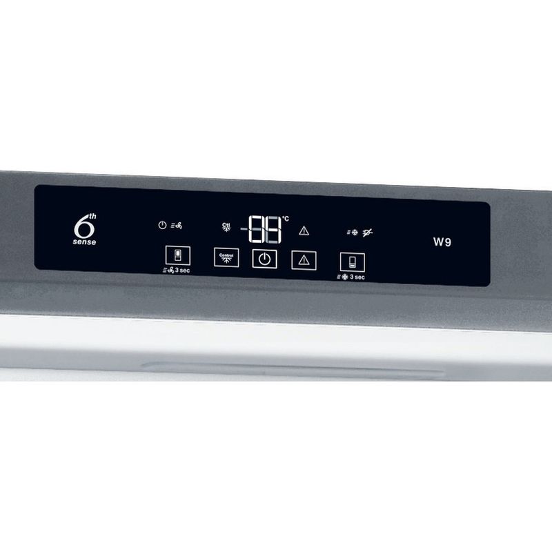 Whirlpool Combiné réfrigérateur congélateur Pose-libre W9C 841C OX Optic Inox 2 portes Control panel