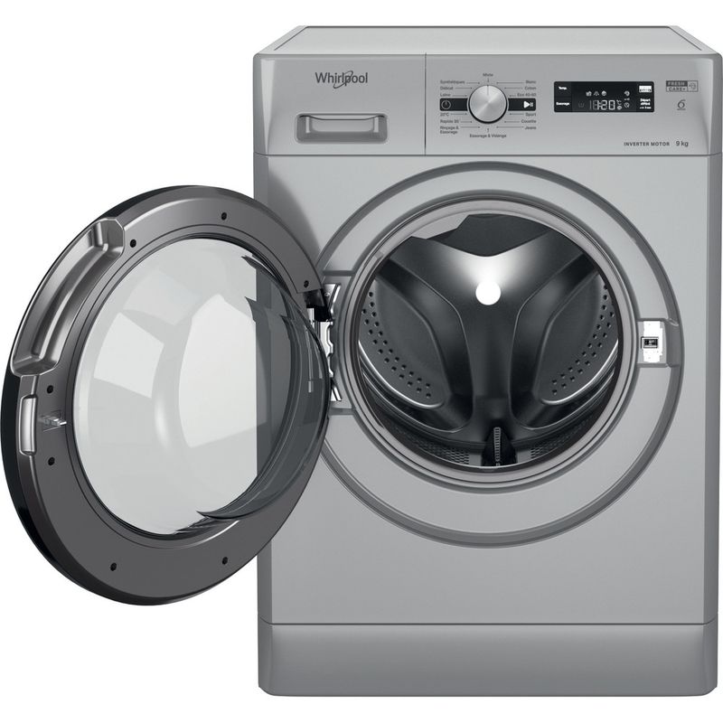 Whirlpool-Lave-linge-Pose-libre-FFS-9258-SB-FR-Argent-Lave-linge-frontal-B-Frontal-open