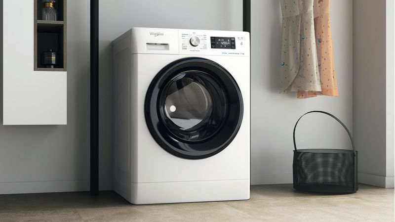 Whirlpool Lave-linge Pose-libre FFBD11469BVFR Blanc Lave-linge frontal A Lifestyle perspective
