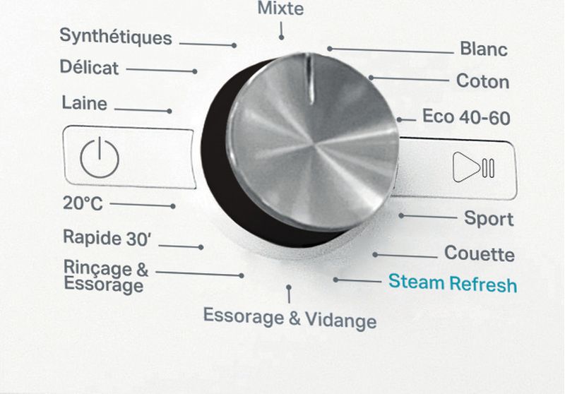 Whirlpool Lave-linge Pose-libre FFBD11469BVFR Blanc Lave-linge frontal A Program