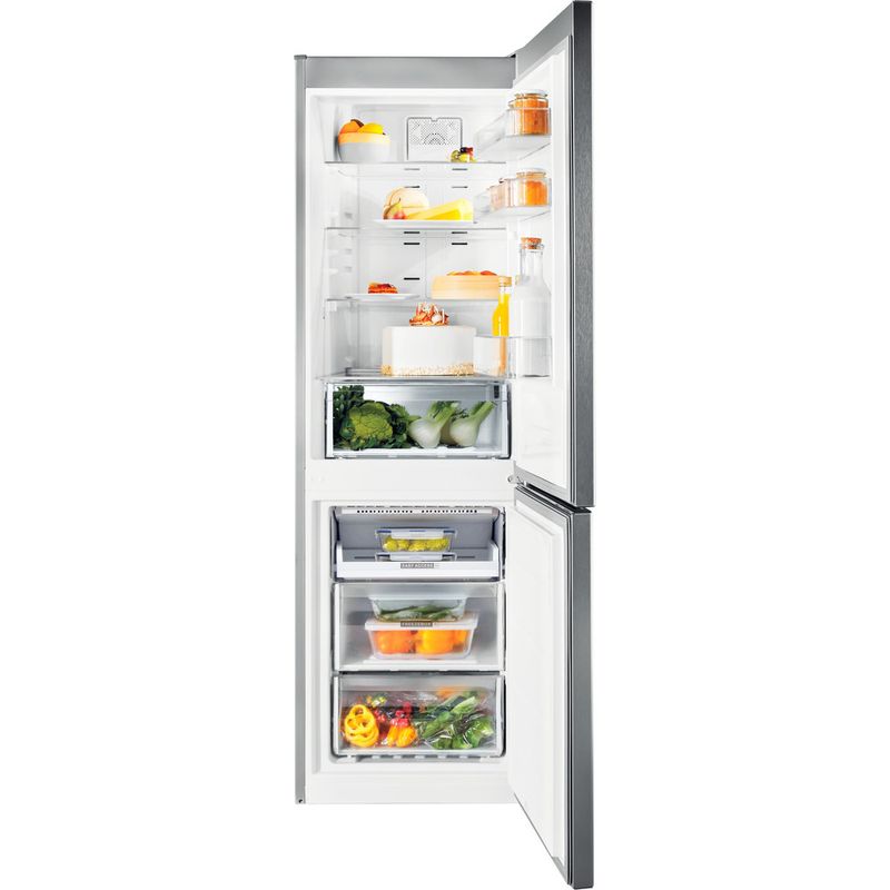Whirlpool-Combine-refrigerateur-congelateur-Pose-libre-WFNF-82E-OX-FR-Optic-Inox-2-portes-Frontal-open