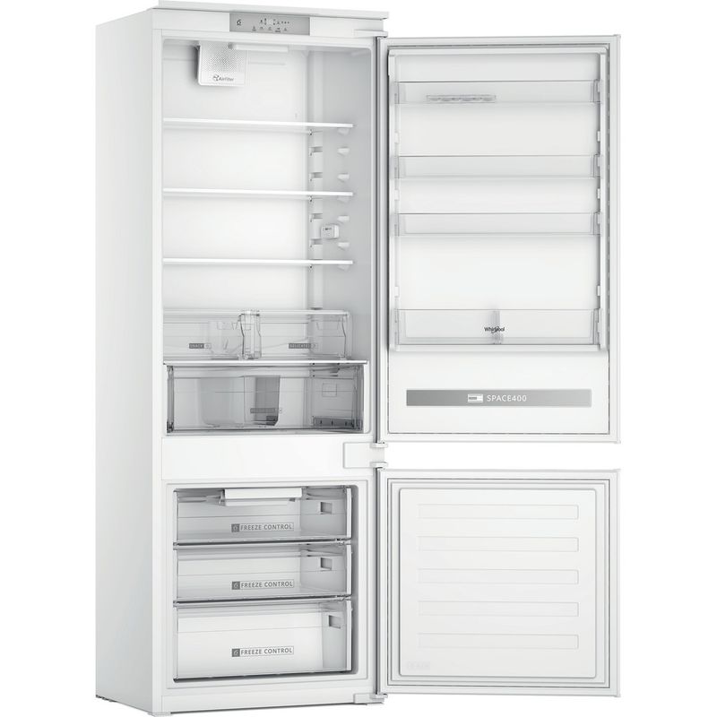 Whirlpool Combiné réfrigérateur congélateur Encastrable SP40 810 2 FR Blanc 2 portes Perspective open