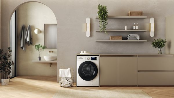 Whirlpool Lave-linge Pose-libre W7X 89E SILENCE FR Blanc Lave-linge frontal A Lifestyle frontal