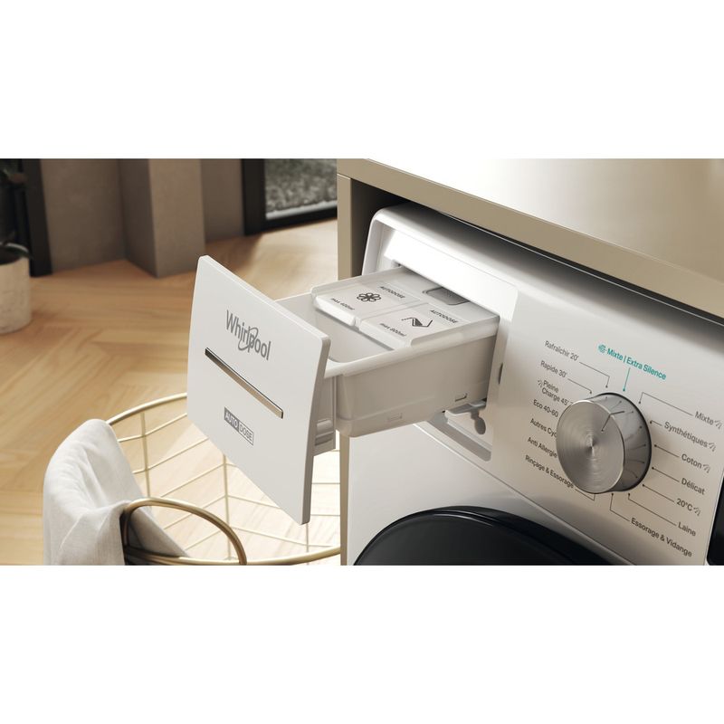 Whirlpool Lave-linge Pose-libre W8X 89AD SILENCE FR Blanc Lave-linge frontal A Drawer