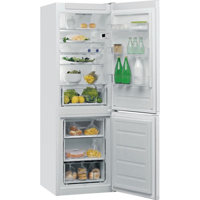 Whirlpool Combiné réfrigérateur congélateur Pose-libre W5 821EF W 1 Blanc 2 portes Perspective open