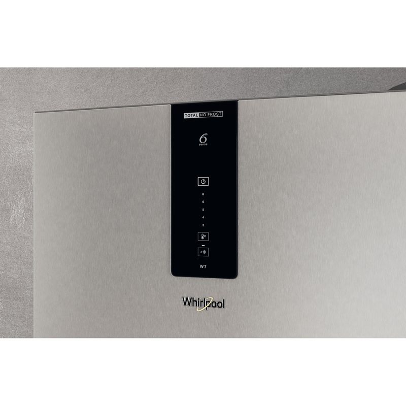 Whirlpool Combiné réfrigérateur congélateur Pose-libre W7X 82O OX Optic Inox 2 portes Control panel