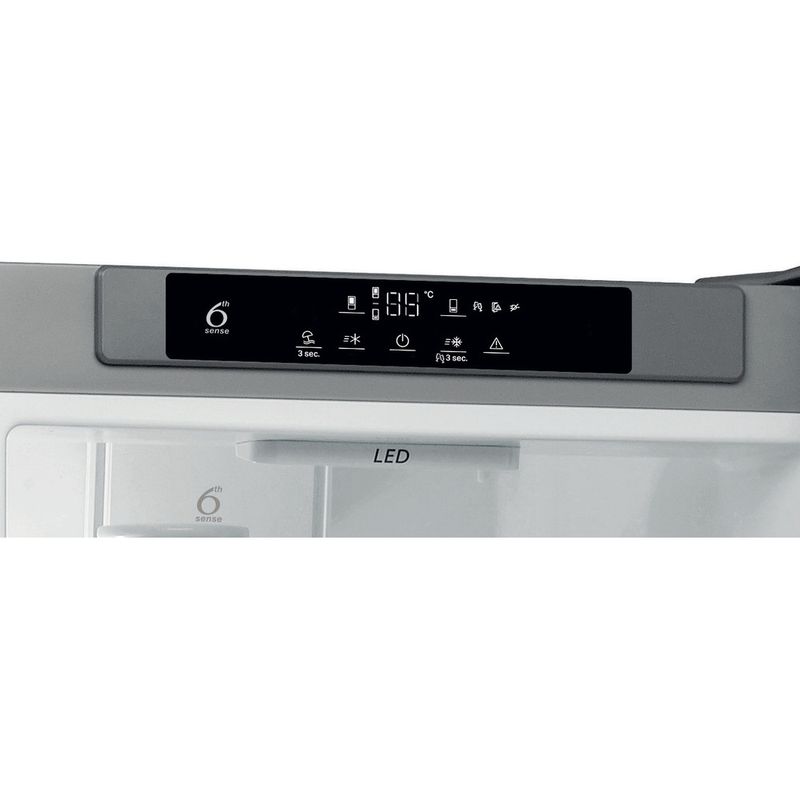 Whirlpool Combiné réfrigérateur congélateur Pose-libre W5 921D OX FR Optic Inox 2 portes Control panel