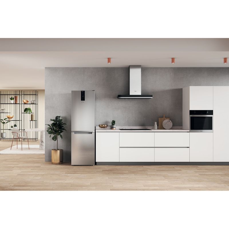 Whirlpool Combiné réfrigérateur congélateur Pose-libre W7X 83T MX Miroir/Inox 2 portes Lifestyle frontal