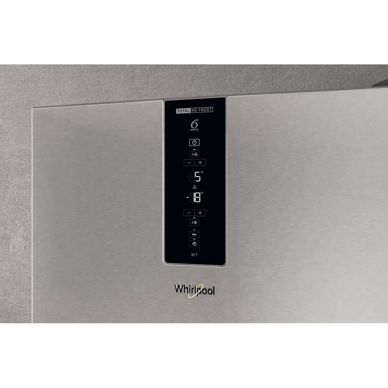 Whirlpool Combiné réfrigérateur congélateur Pose-libre W7X 83T MX Miroir/Inox 2 portes Control panel