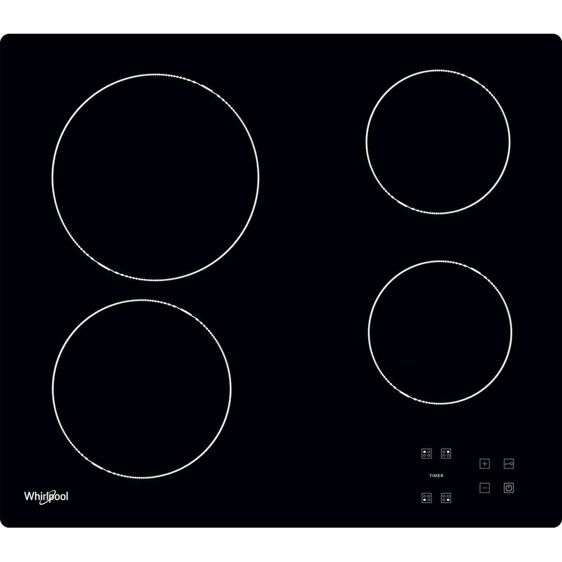 Whirlpool Table de cuisson AKT 8090/NE Noir Radiant vitroceramic Frontal